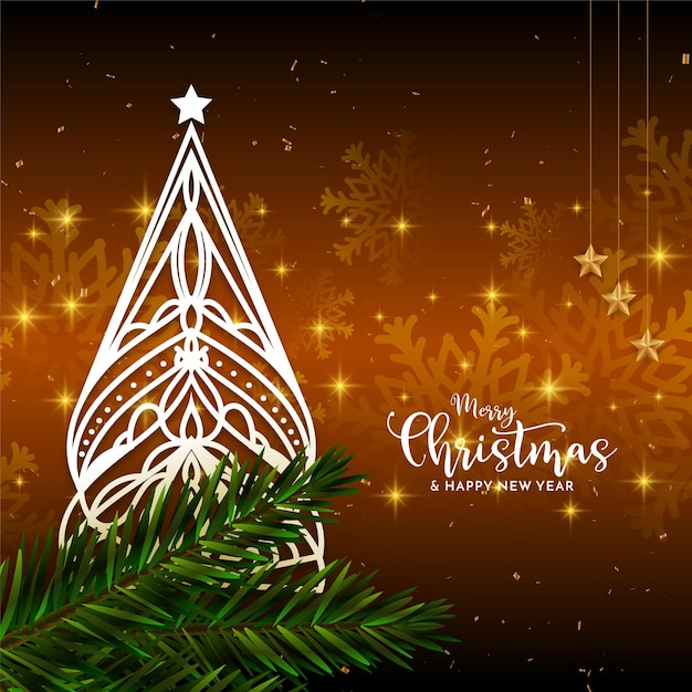 Merry Christmas festival background tree design