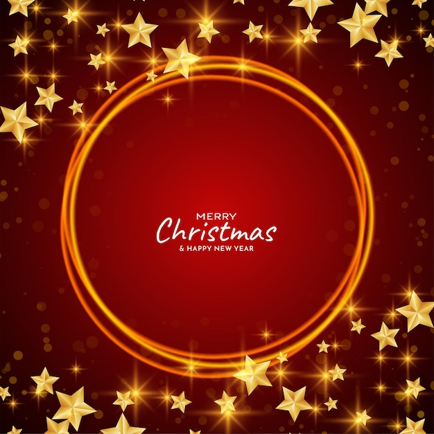 Merry christmas festival stylish red color background design vector