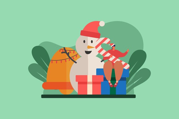 Merry Christmas Flat Design