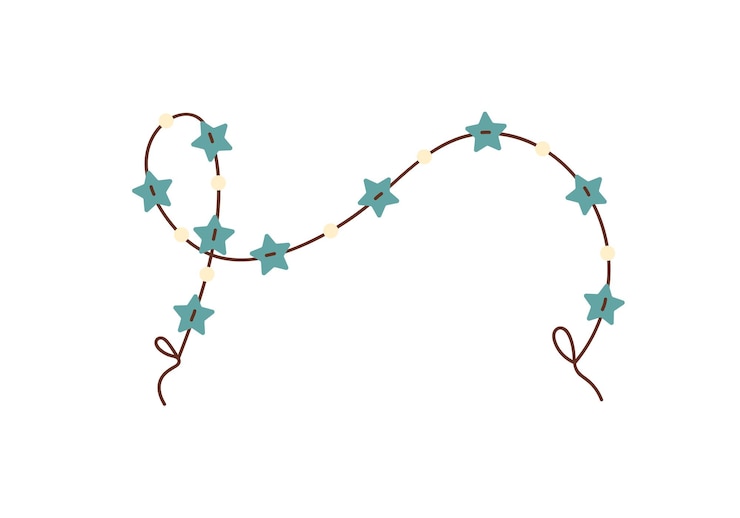 Vector merry christmas garland