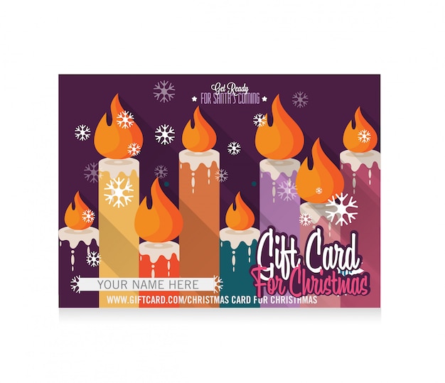 Vector merry christmas gift card met kalligrafie belettering van ontwerp