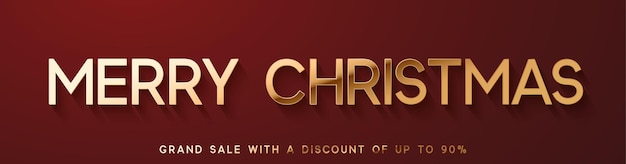 Merry Christmas gold text. Luxurious inscription, seasoned style, banner, poster, logo golden color. Luxury elegant text font. vector illustration