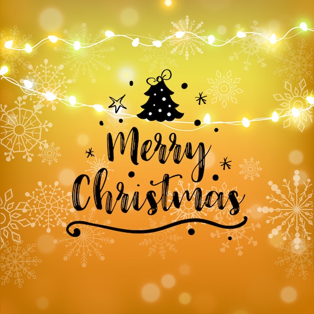 Merry Christmas gouden glitter belettering. Christmas wenskaart, poster, banner.