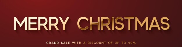 Merry Christmas gouden tekst. Luxe inscriptie, doorgewinterde stijl, banner, poster, logo gouden kleur. Luxe elegant tekstlettertype. vectorillustratie