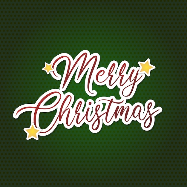 Merry christmas in green