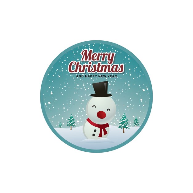 Buon natale, etichetta adesiva badge