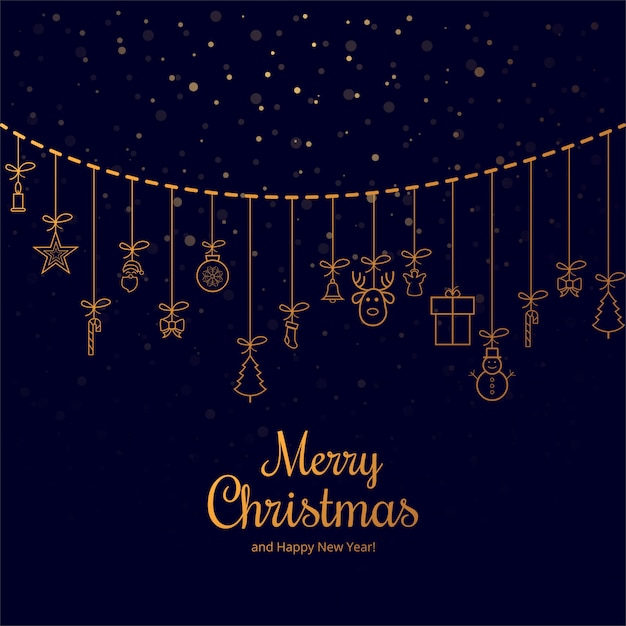 Merry christmas greeting card decorative background