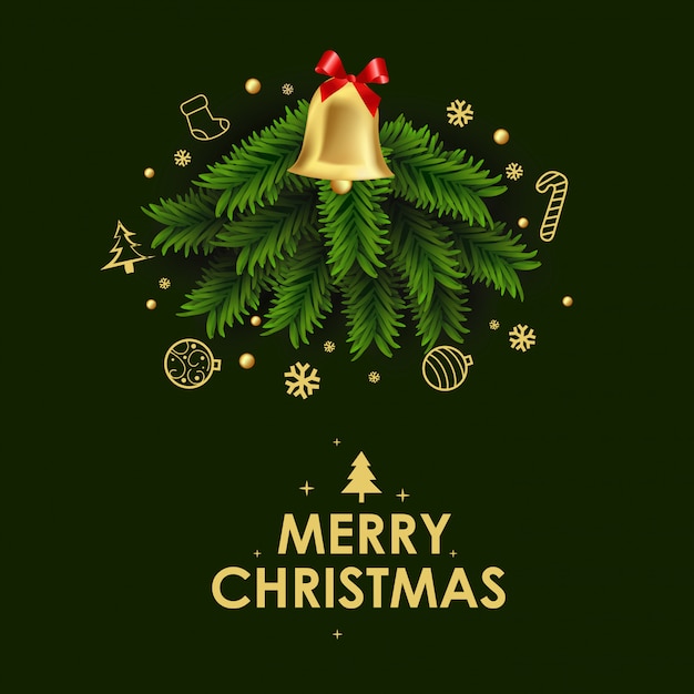 Vector merry christmas greeting card design