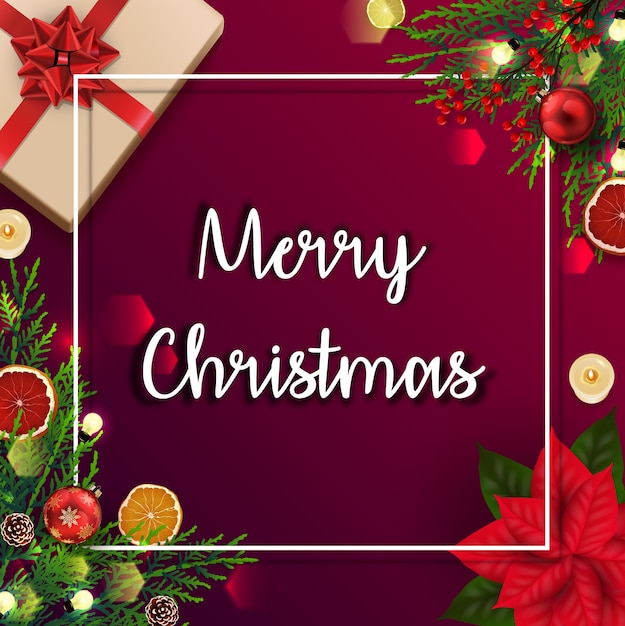 Merry christmas greeting card template