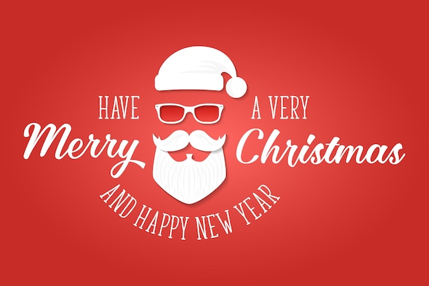 merry christmas greeting card vector illustration