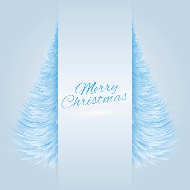 Merry Christmas Greeting Card with abstract Christmas tree