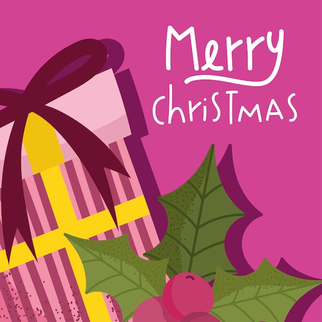 Vector merry christmas greeting card