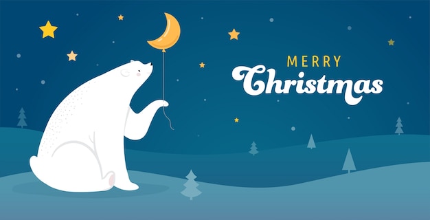 Vector merry christmas greeting card