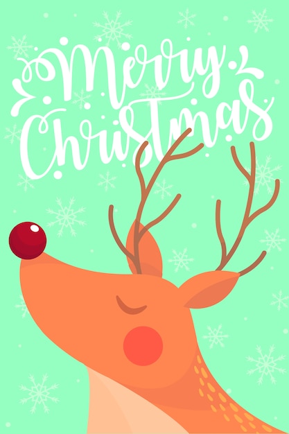 Vector merry  christmas greeting card