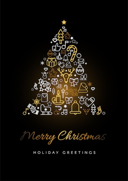 Merry Christmas greeting card