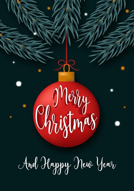 Vector merry christmas greeting card