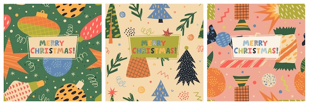 メリー クリスマス グリーティング カード テンプレート デザイン