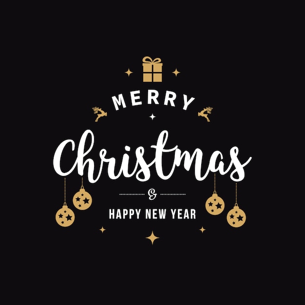 Vector merry christmas greeting text