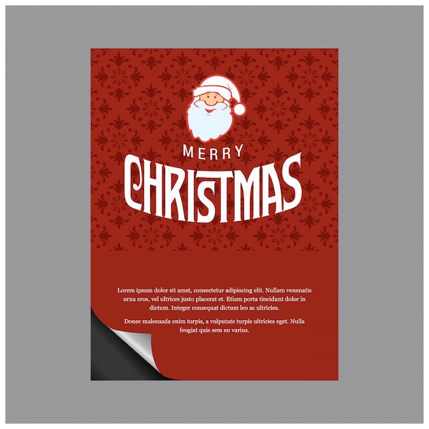 merry christmas greetings design with red background vector