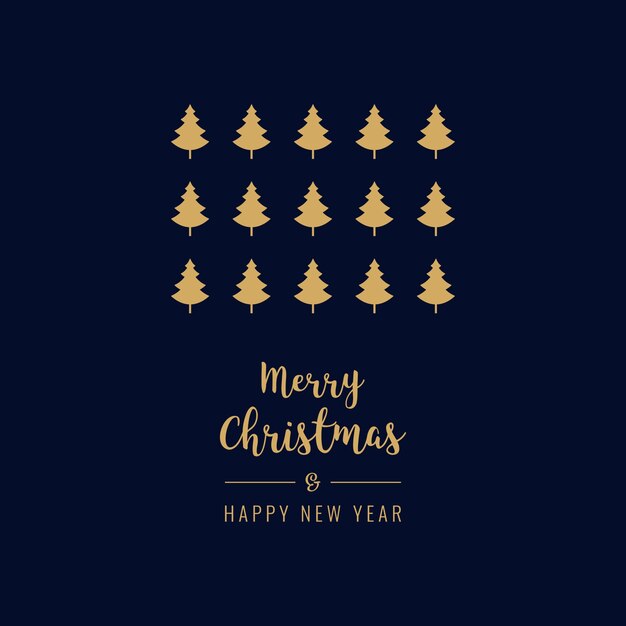 merry christmas gretting type card golden blue background