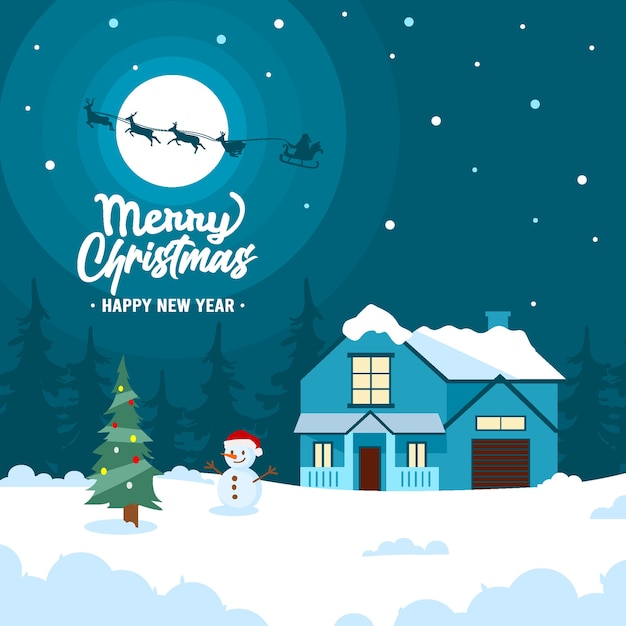 Vector merry christmas groet illustratie