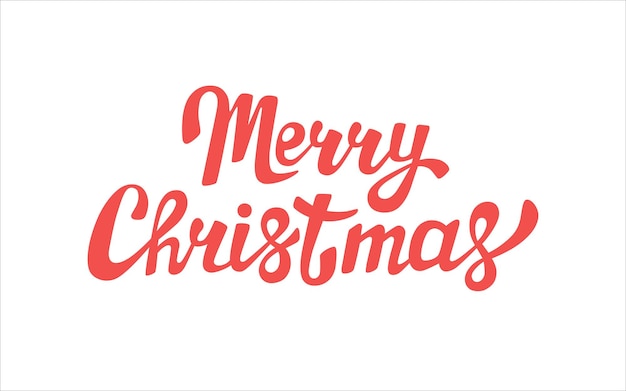 Merry christmas hand drawn lettering calligraphy Vector holiday illustration