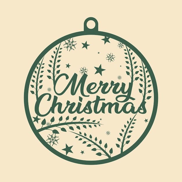 Merry christmas hand lettering calligraphy isolated on white background. Vector holiday illustration