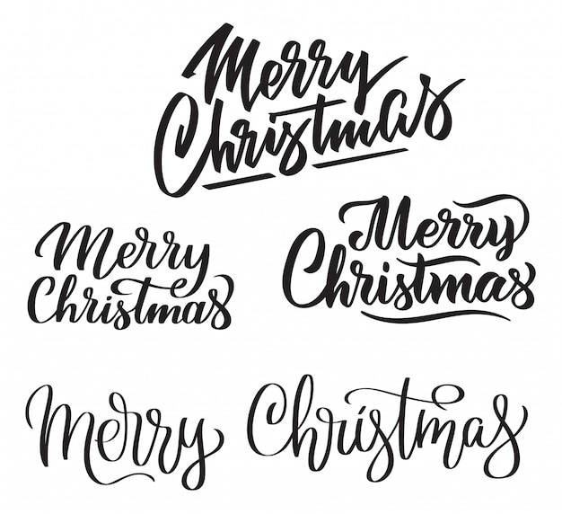 Scritte a mano merry christmas