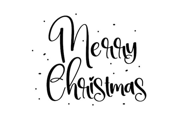 Vector merry christmas handmade lettering calligraphy merry christmas wallpaper design