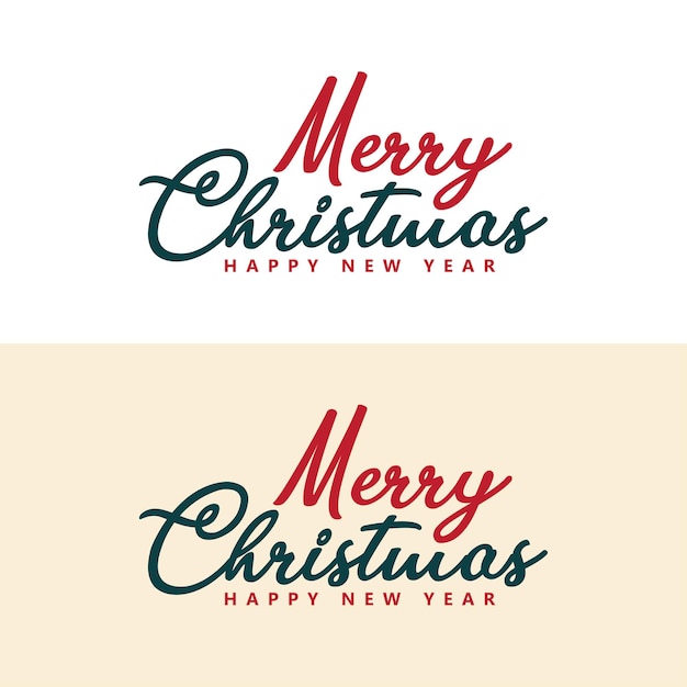 Merry Christmas handwritten text and Christmas elements