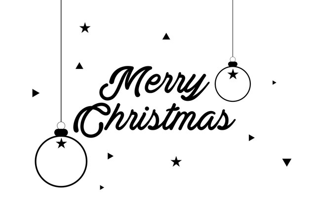 Vector merry christmas handwritten text