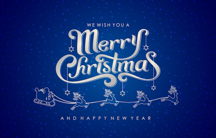 Vector メリー クリスマスとハッピー クリスマス、クリスマス グリーティング カード フォント レタリング スター スパーク パターン
