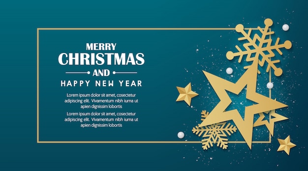 Vector merry christmas and happy new year 2020 background