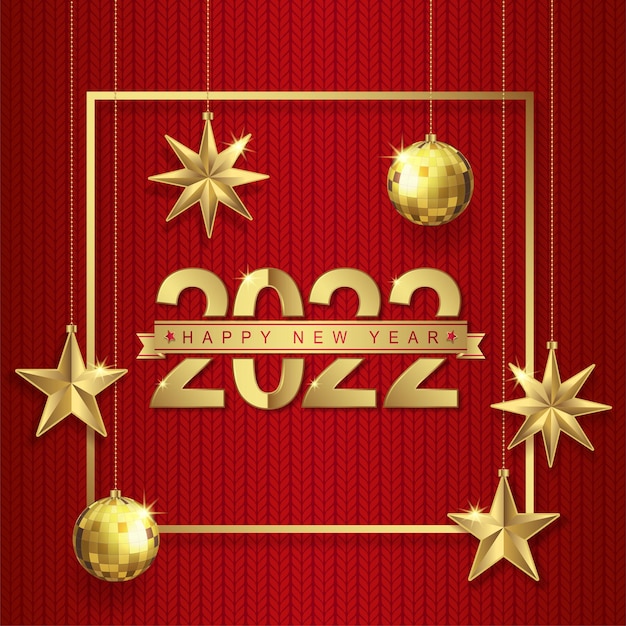 Merry christmas and happy new year 2022 banner