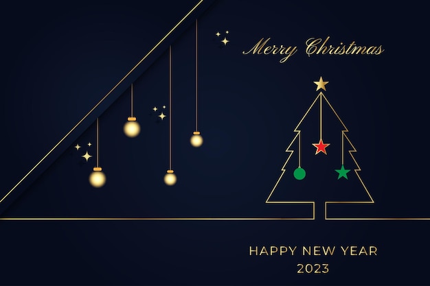 merry christmas and happy new year 2023 luxury background