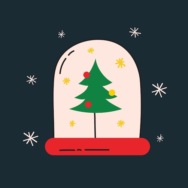 메리 크리스마스와 새해 복 많이 받으세요 2023 포스터를 위한 미친 크리스마스 유리 그릇이 있는 크리스마스 카드의 벡터 트렌디한 추상 그림