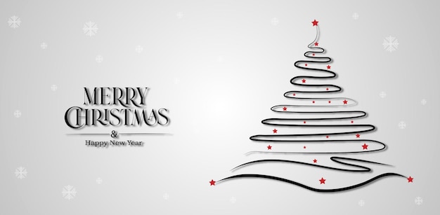 Merry Christmas and Happy New year background Free Vector