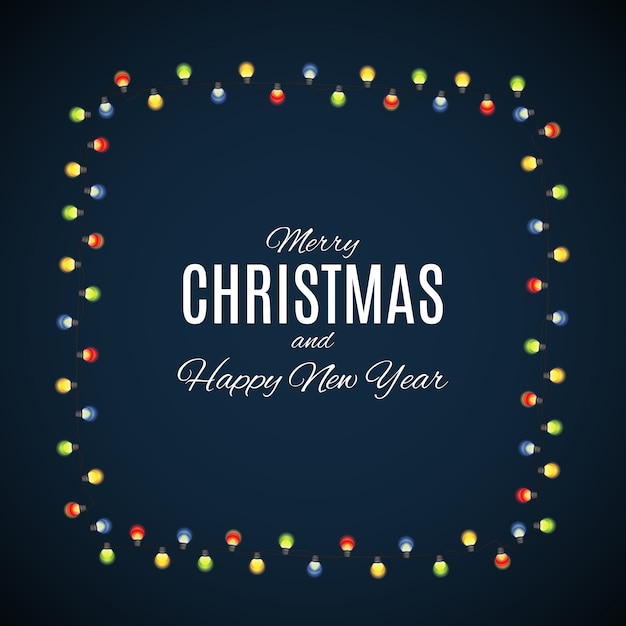 Vector merry christmas and happy new year background