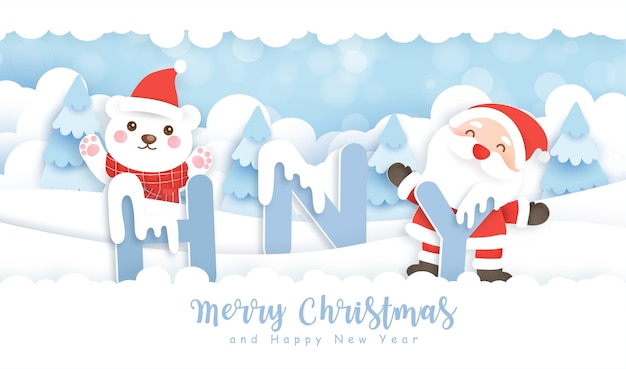 Merry christmas and happy new year background