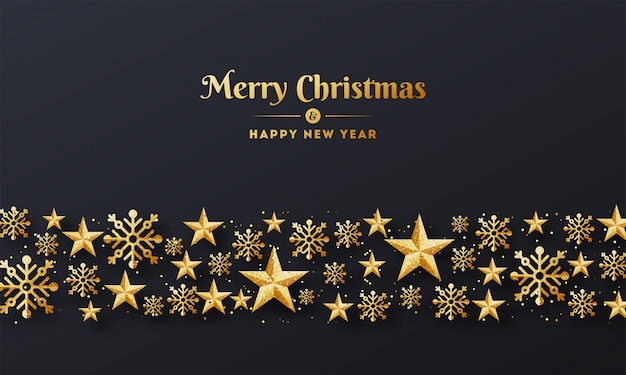 Merry Christmas and Happy New Year Background.