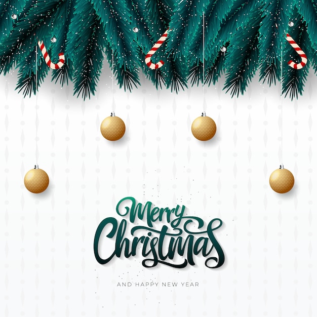 Merry Christmas and Happy New Year background