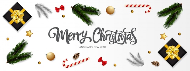 Merry Christmas and happy new year background