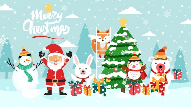 Merry Christmas and happy new year background