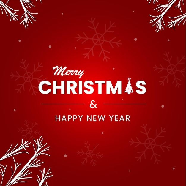 Vector merry christmas and happy new year background