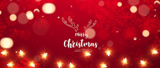 Merry Christmas and Happy New Year background.