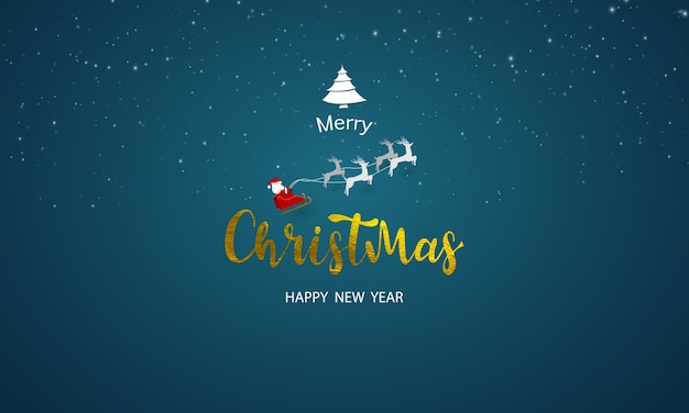 Merry Christmas and Happy New Year background