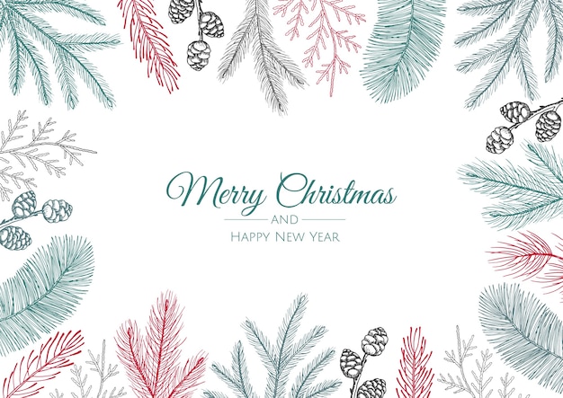 Merry christmas and happy new year background