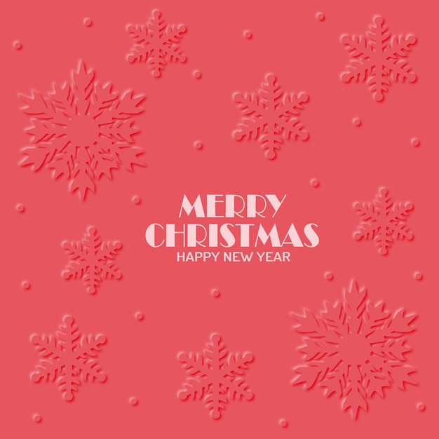 Merry Christmas and Happy New Year banner Christmas background with snowflakes decorations