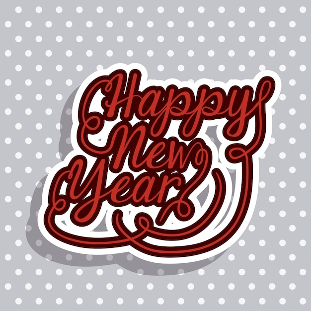 Vector merry christmas and happy new year design