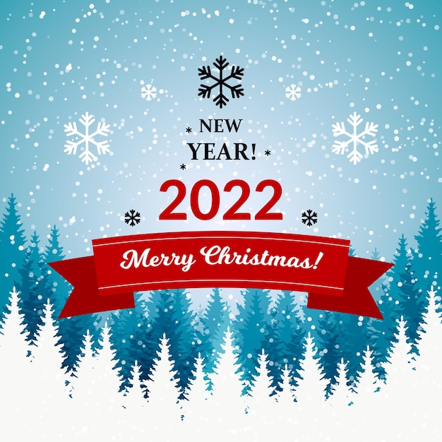 Merry christmas and happy new year design